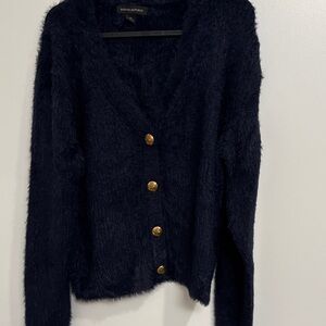 Banana Republic Navy Cardigan with Gold Buttons